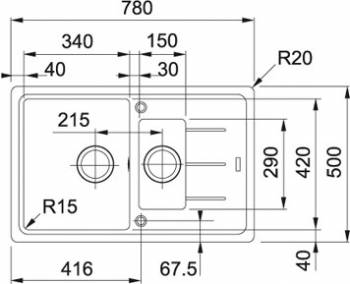 Кухонная мойка FRANKE Basis BFG 651-78 бежевый 114.0280.885. Фото