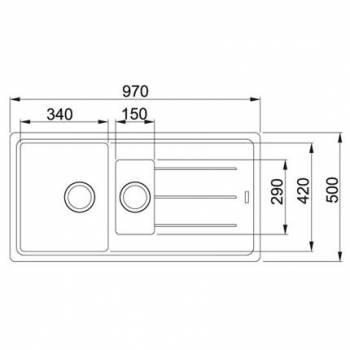 Кухонная мойка FRANKE Basis BFG 651 белый 114.0259.964. Фото