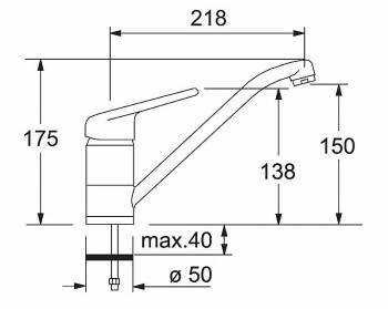 Смеситель для кухни FRANKE 750 115.0029.710. Фото