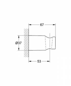Настенный держатель для душа GROHE Rainshower 27056000. Фото