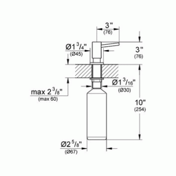 Дозатор для жидкого мыла GROHE Cosmopolitan 40535DC0 для ванной комнаты. Фото