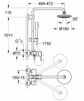 GROHE 23061001 Concetto New Душевая система для душа. Фото