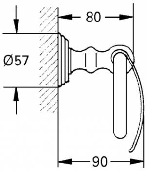Бумагодержатель GROHE Sinfonia 40053IG0 для ванной комнаты. Фото