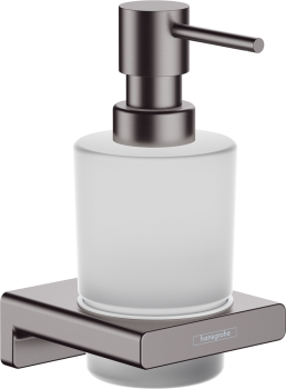 Дозатор для жидкого мыла Hansgrohe AddStoris 41745340 шлифованный черный хром для ванной комнаты. Фото