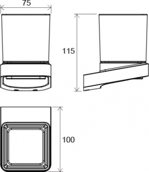 Держатель со стаканом RAVAK 10° TD 210.00 X07P321 для ванной комнаты. Фото