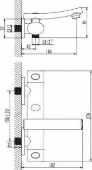 Смеситель для ванны IDDIS Vico 27164X4. Фото