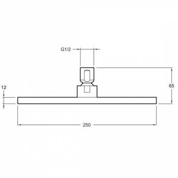 Верхний душ JACOB DELAFON Katalyst E13696-CP. Фото