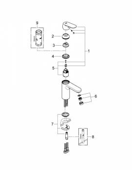 Смеситель для раковины GROHE Eurosmart Cosmopolitan 2339800E. Фото