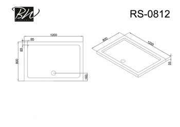 Душевой поддон BLACK & WHITE Stellar Wind RS-0812. Фото
