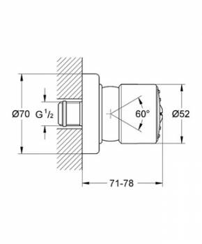 Боковой душ GROHE Relexa Plus Norma 28198000 . Фото