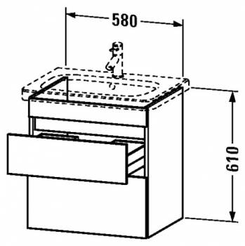 Тумба с раковинной DURAVIT DURASTYLE DS648005353. Фото