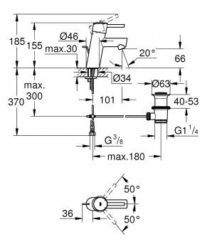 Смеситель для раковины Grohe Concetto New 32204001 Смеситель для раковины Grohe Concetto New 32204001. Фото