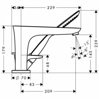 Смеситель для ванны HANSGROHE PuraVida 15432400. Фото