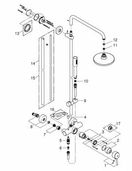 GROHE 23061001 Concetto New Душевая система для душа. Фото