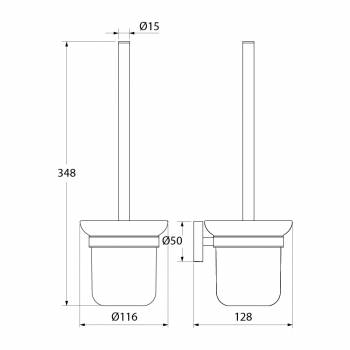 Ерш подвесной IDDIS Calipso CALMBG0i47 для ванной комнаты. Фото