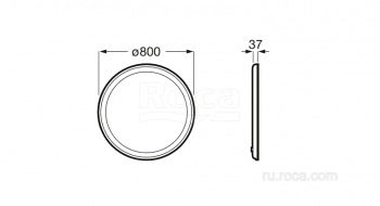 Зеркало ROCA Iridia 80 812337000. Фото
