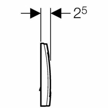 Смывная клавиша GEBERIT Delta 40 115.130.21.1. Фото