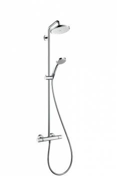 Душевая система HANSGROHE Croma 220 Ecosmart Showerpipe 27188000. Фото