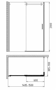 Душевой уголок GEMY Modern Gent S25161 L. Фото