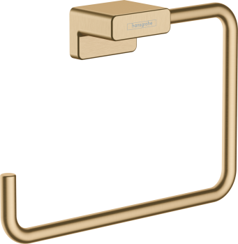 Кольцевой держатель полотенец AddStoris Hansgrohe 41754140, шлифованная бронза для ванной комнаты. Фото