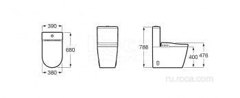 Унитаз электронный напольный Inspira In-Wash WC 803061001 ROCA. Фото