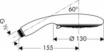 Душевая лейка HANSGROHE Raindance E 120 AIR 3 jet 28507000. Фото