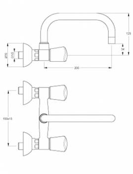 Смеситель для кухни Vidima Seva Trio BA110AA. Фото