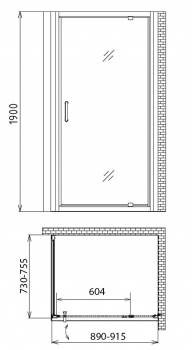 Душевой уголок GEMY Sunny Bay S28170-A75. Фото