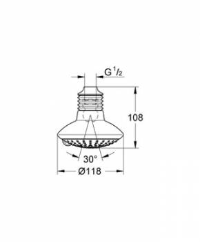 Верхний душ GROHE Euphoria Champagne 27236000. Фото