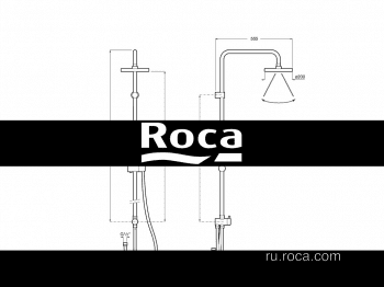 Душевая стойка ROCA Victoria Connect A5B9961C00. Фото