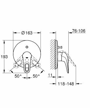 GROHE 19506003 EST 2015 Смеситель для ванны,встр.. Фото