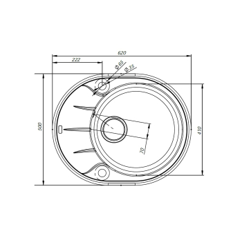 Мойка кухонная IDDIS Kitchen G K09S621i87. Фото