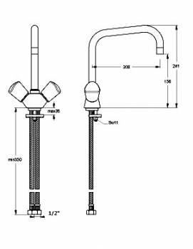 Смеситель для кухни Vidima Seva Trio BA109AA. Фото