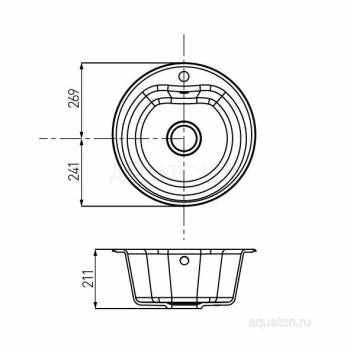 Мойка для кухни Акватон Мида круглая латте 1A712732MD260. Фото