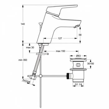 Смеситель для раковины IDEAL STANDARD Cerasprint 2012 B9560AA. Фото