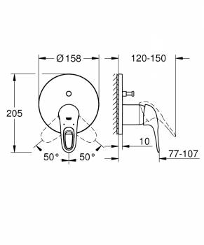 Смеситель для ванны GROHE 24049003 Eurostyle New, хром. Фото