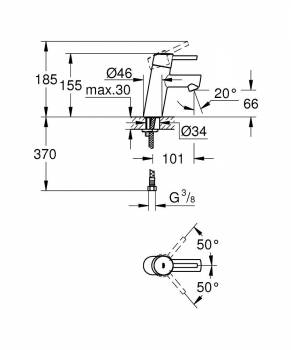 Смеситель для раковины GROHE Concetto 3224010E. Фото