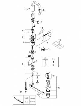 Смеситель для раковины GROHE Allure E 36234000. Фото