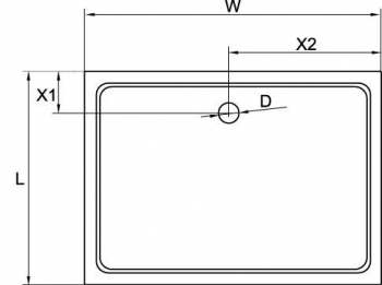 Душевой поддон SMC (стеклокомпозит) CEZARES TRAY-M-AH-90/80-35-W. Фото