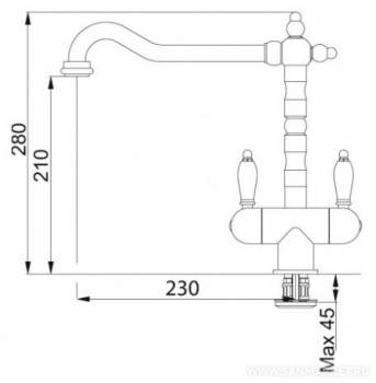 Смеситель для кухни FRANKE Old England 115.0180.688. Фото