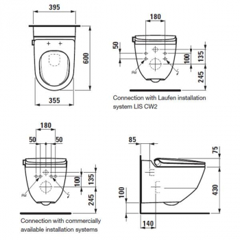 Унитаз подвесной LAUFEN Riva 8.2069.1.400.000.1. Фото