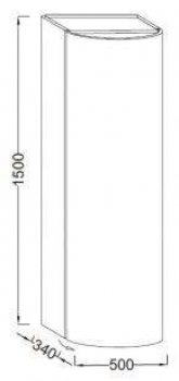 Пенал JACOB DELAFON Presquile EB1115G-N21. Фото