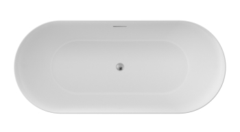 Ванна акриловая AZARIO KENSTON 1700х800х600 свободностоящая, в комплекте с сифоном и металлической рамой KEN17080. Фото
