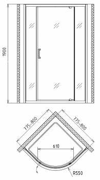 Душевой уголок GEMY Sunny Bay S28061. Фото