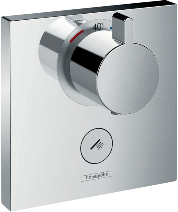 Термостат с запорным клапаном Hansgrohe ShowerSelect Highflow 15761000. Фото