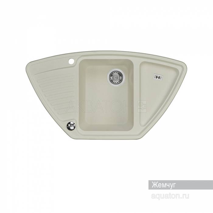 Мойка для кухни Акватон Лория угловая жемчуг 1A715032LR240. Фото
