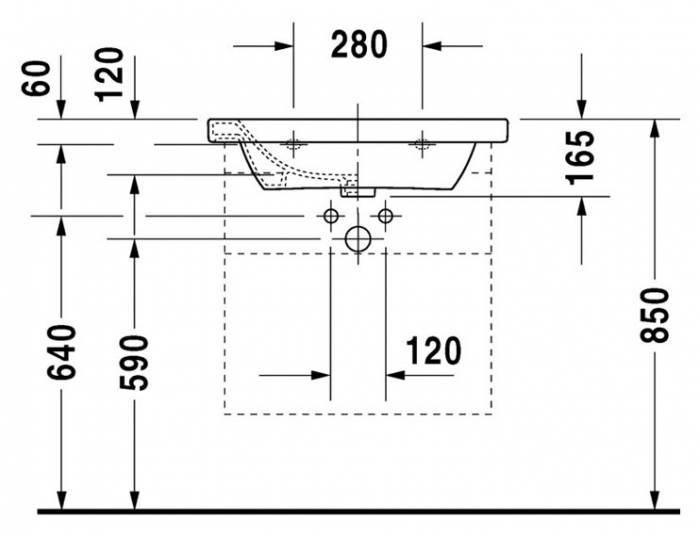 Тумба с раковинной DURAVIT DURASTYLE DS648005353. Фото