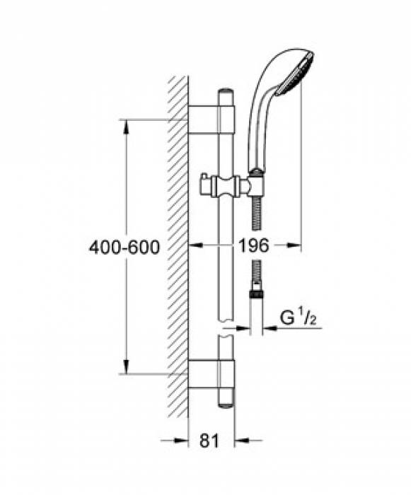 Душевой гарнитур GROHE Relexa 28942001. Фото