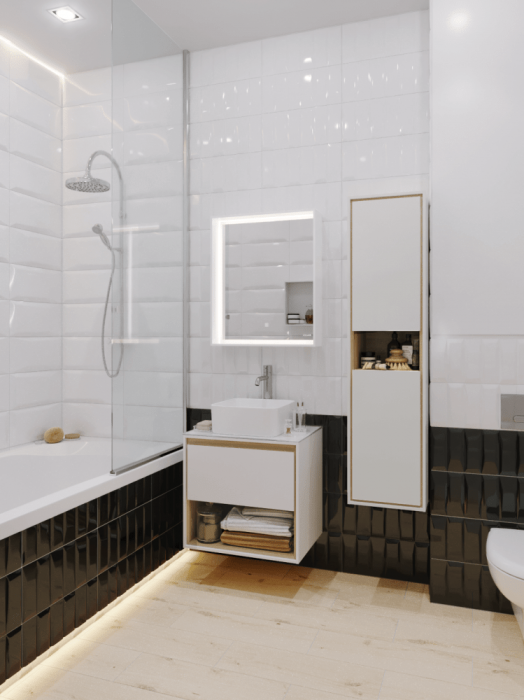 CERSANIT Тумба LOUNA 60 со столешницей SZ-LOU-60BL/Wh. Фото