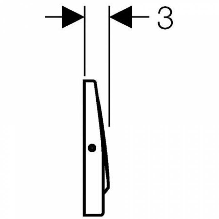 Смывная клавиша GEBERIT Delta 15 115.101.00.1. Фото